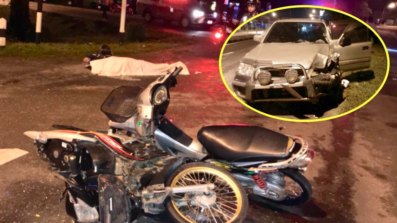 ซีอาร์วีชนกวาด 5 คัน จยย.วัยรุ่นกาญจน์ขี่ไปทำบุญสังขละฯ ตาย 2 สาหัส 3 