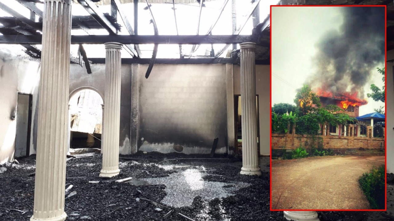 ไฟไหม้บ้านหรูต่อหน้าต่อตา สาวทำงานเมืองนอก เก็บเงินสร้างอยู่กับแม่