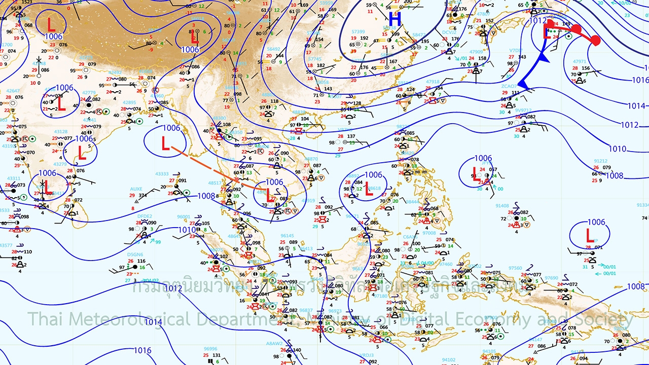 ไทย ยังมีฝนต่อเนื่อง ตกหนักบางพื้นที่ เตือน ระวังอันตรายจากฝนตกสะสม
