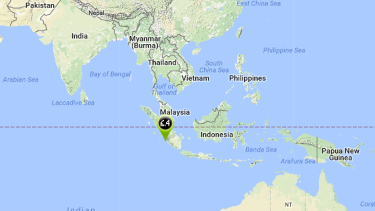 ระทึก! แผ่นดินไหวขนาด 6.4 บนเกาะสุมาตรา ยังไม่มีเตือนสึนามิ