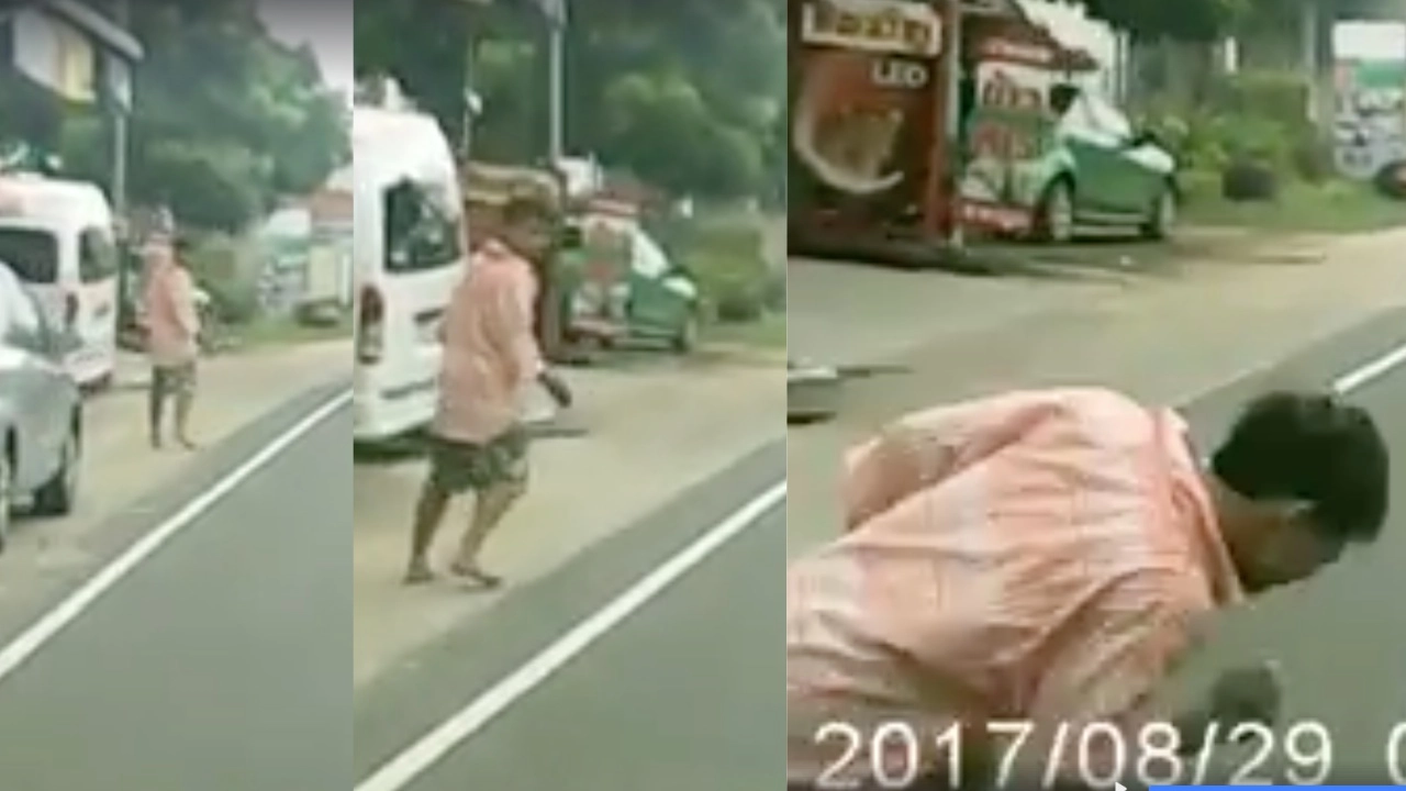 แบบนี้ก็ได้เหรอ? มาดีๆ โดดขวางรถ คนขับสุดซวยรีบแจ้งความ (คลิป) 