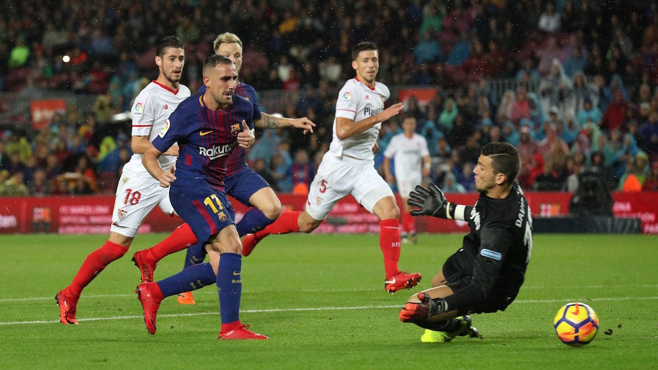 'อัลกาเซร์' ฟอร์มฮอต! บาร์ซาเฉือนเซบีญา 2-1 รั้งจ่าฝูงแน่น