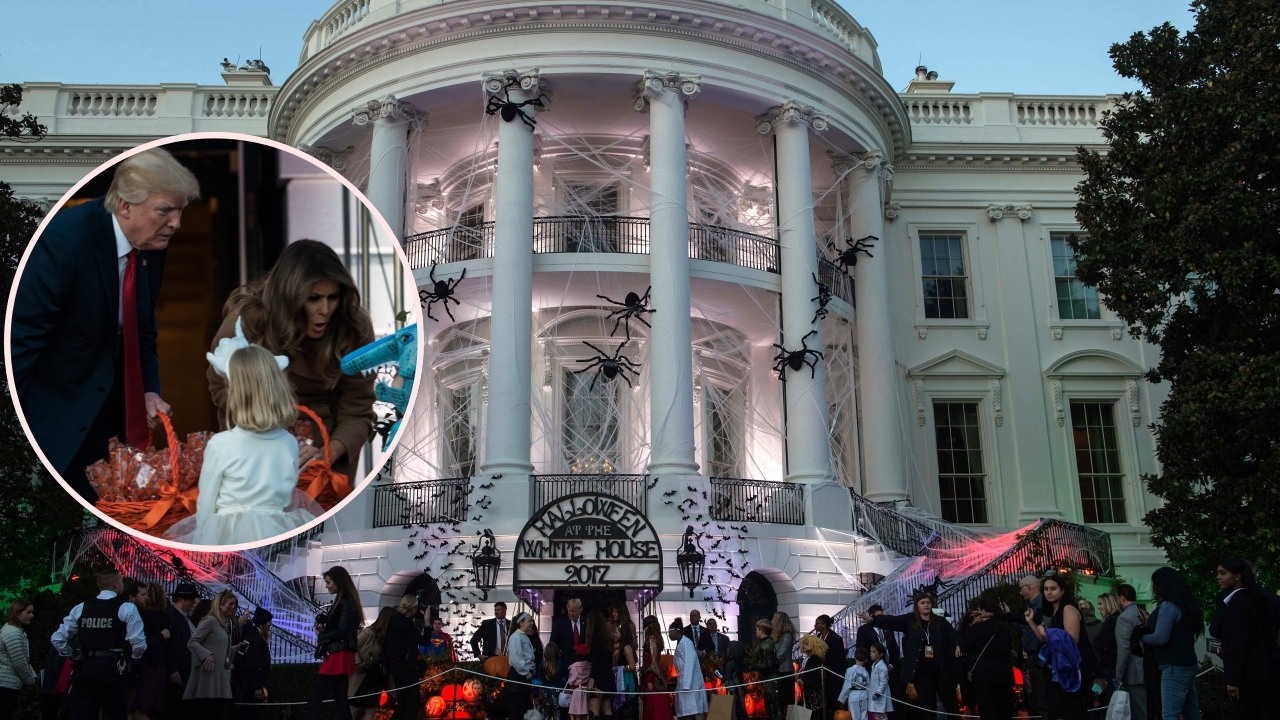  แปลงโฉมทำเนียบขาว หยากไย่เกาะ‘ทรัมป์’แจกลูกอมเด็กๆ ฉลองวันฮาโลวีน