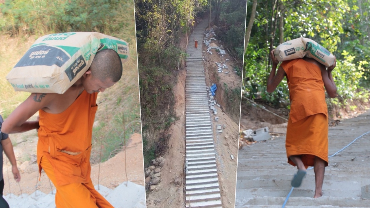 เปิดใจสาวกของพระพุทธเจ้า ผู้แบกปูนขึ้นบันได 400 ขั้น เพื่อสร้างวัดบนเขา