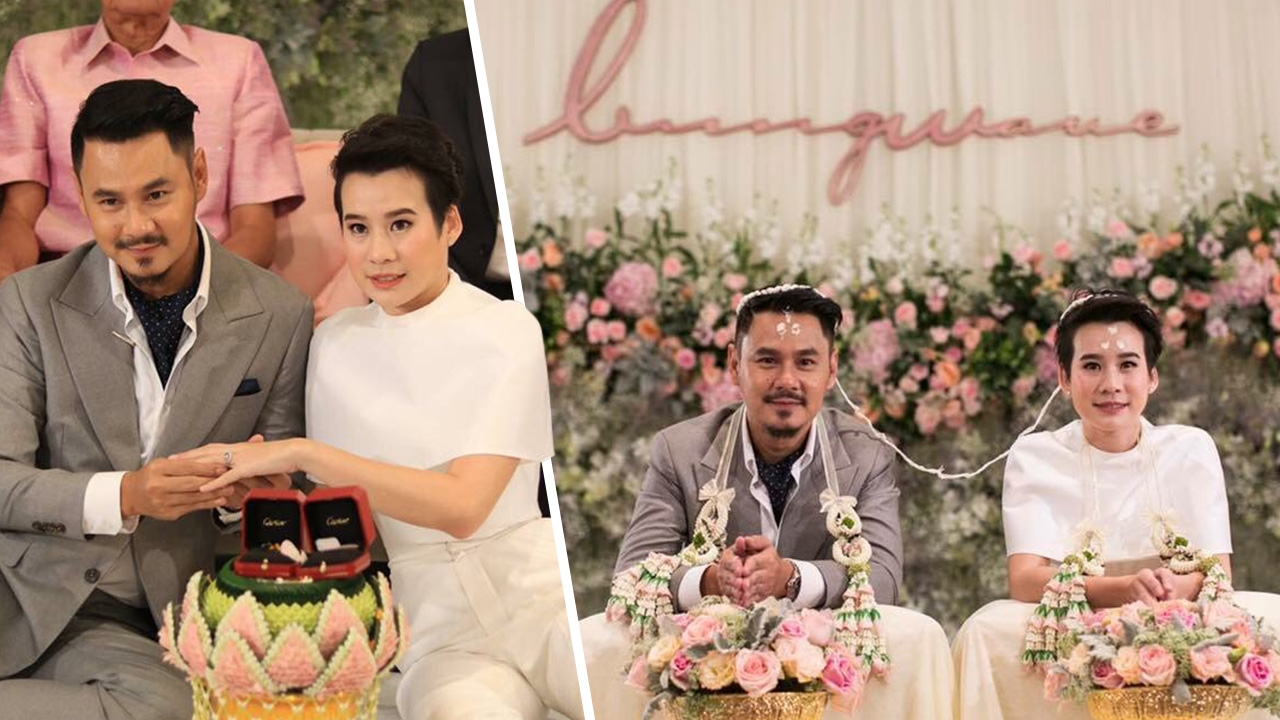 เวฟ วิภพ วิวาห์ บุ้ง ใบหยก ทายาทพันล้าน สุดเรียบง่ายแต่อบอุ่น 