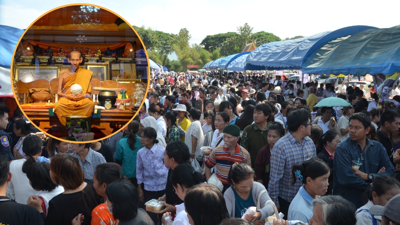 คนแน่นสุสานไตรลักษณ์ ไหว้สา รำลึกบุญบารมี 105 ปี หลวงพ่อเกษม เขมโก 