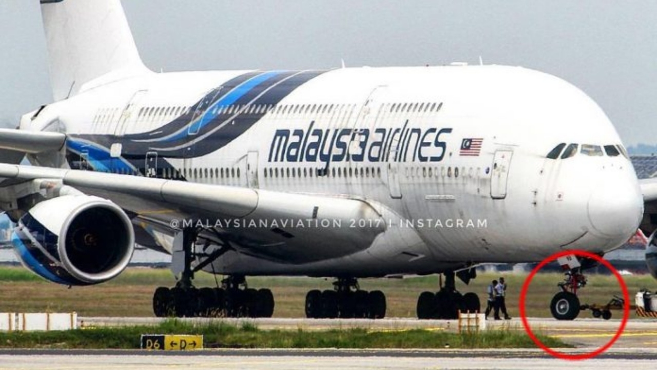 ผงะ! บิน ‘มาเลเซีย แอร์ไลน์ส’ ล้อหน้าซ้ายหาย ลงจอดแล้วถึงรู้