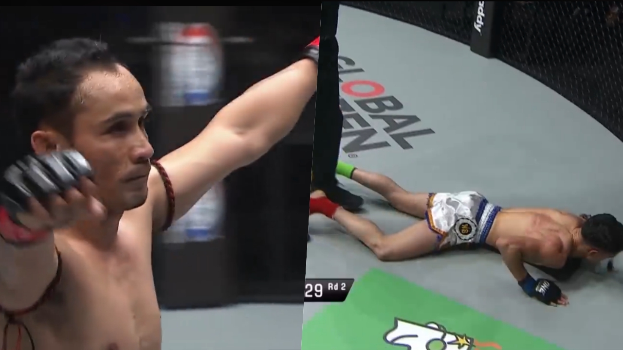 'สามเอ' เดือด! ปล่อยหมัดน็อกนักสู้อิตาลี ศึกมวยกรงที่ฟิลิปปินส์