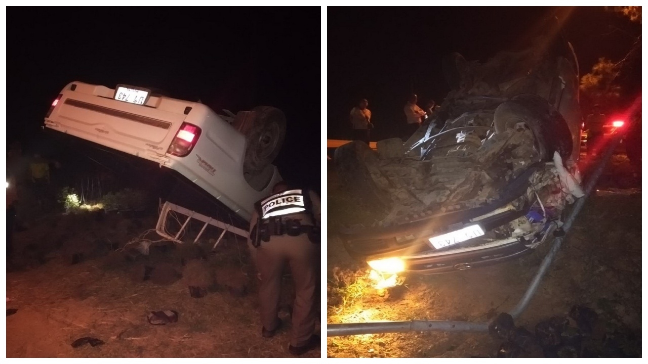 กระบะครอบครัวชาวม้ง พลิกคว่ำเทกระจาดที่ภูเรือ เจ็บ 9 ราย