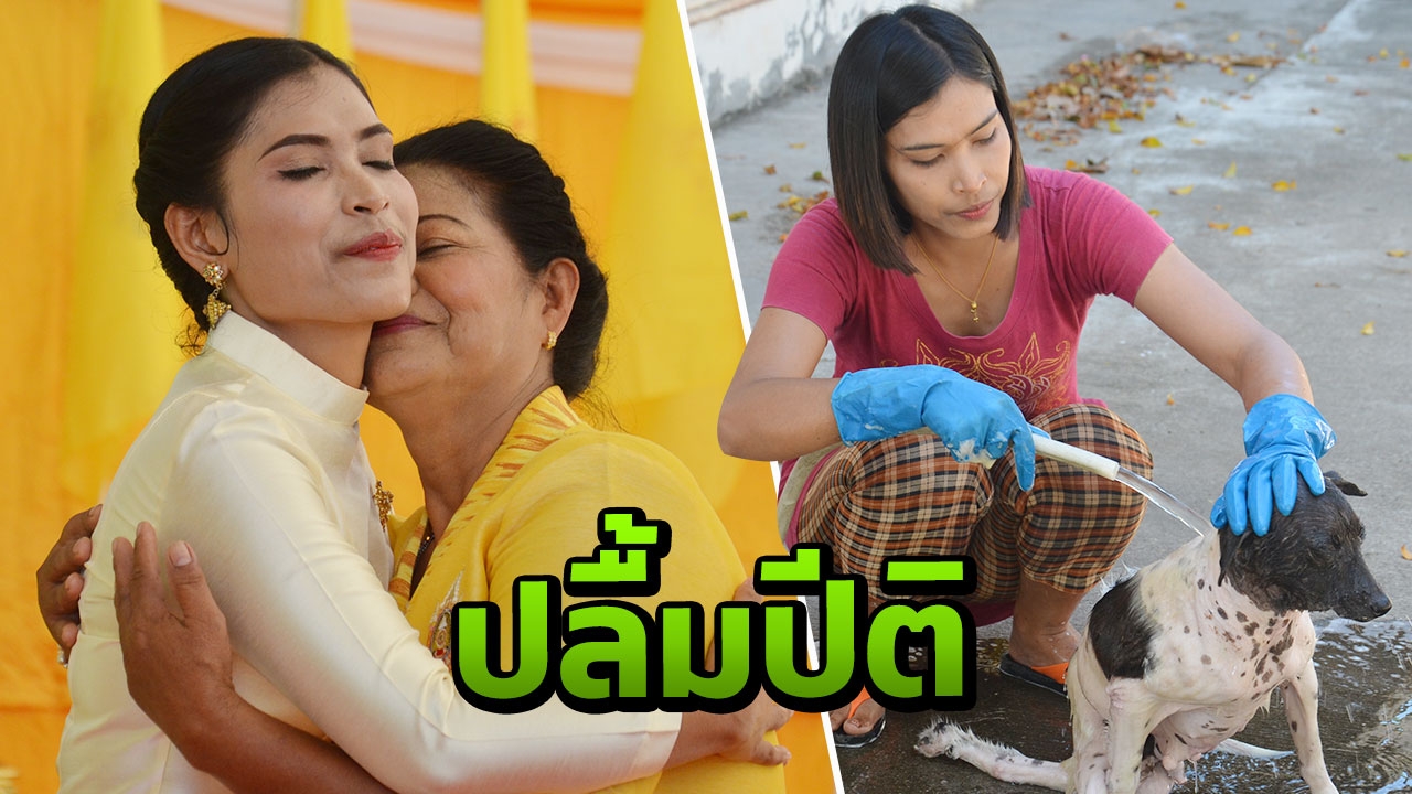 "ร.10" มีพระราชกระแสชมเชย สาวจิตอาสาใจกุศล ตระเวนอาบน้ำให้สุนัขในวัด