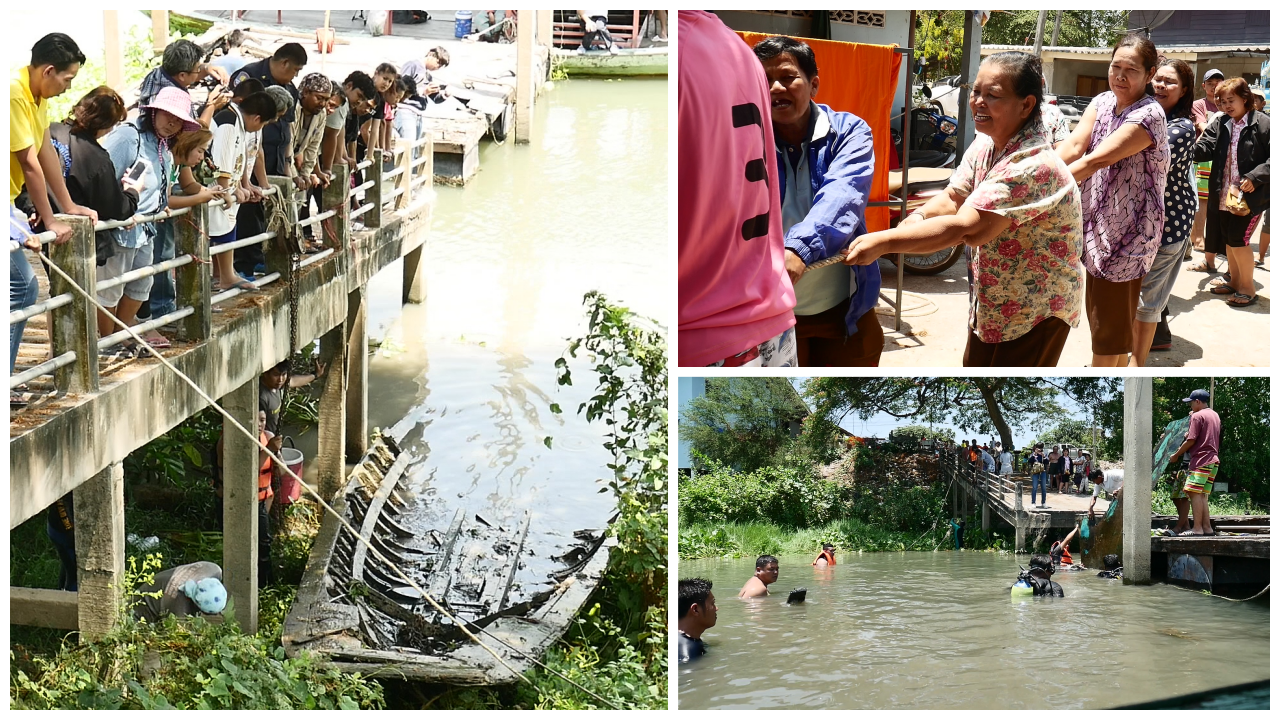 ทำตามฝัน คนโพธาราม ช่วย ‘ไอ้ตั้น‘ เรือหลวงพ่อเกลี้ยงขึ้นจากน้ำ 
