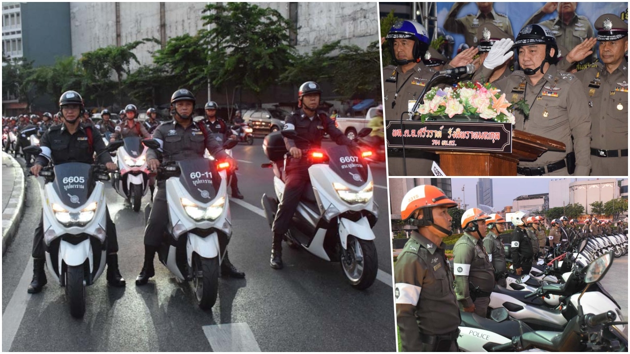 'ศรีวราห์' นำทัพตำรวจจราจรฝั่งธนฯ โบกรถรับเปิดเทอมวันแรก