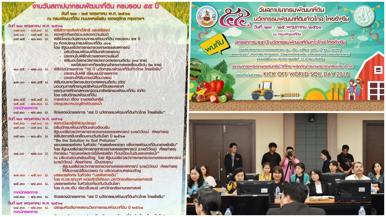พด.ครบ 55 ปี จัดใหญ่ โชว์ 'นวัตกรรมพัฒนาที่ดินก้าวไกล ไทยยั่งยืน'