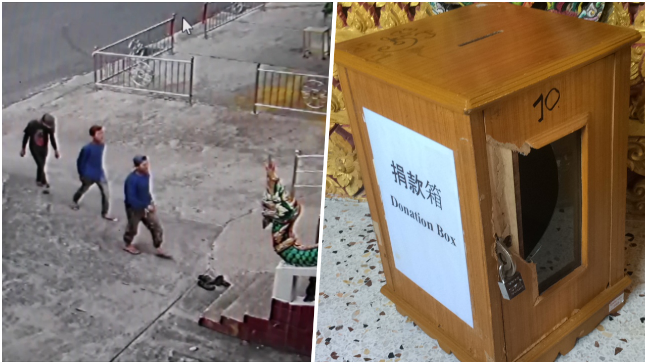 รวบ 3 หนุ่มเมียนมา งัดตู้บริจาค วัดภูเก็ต สารภาพ ไม่มีเงินใช้  