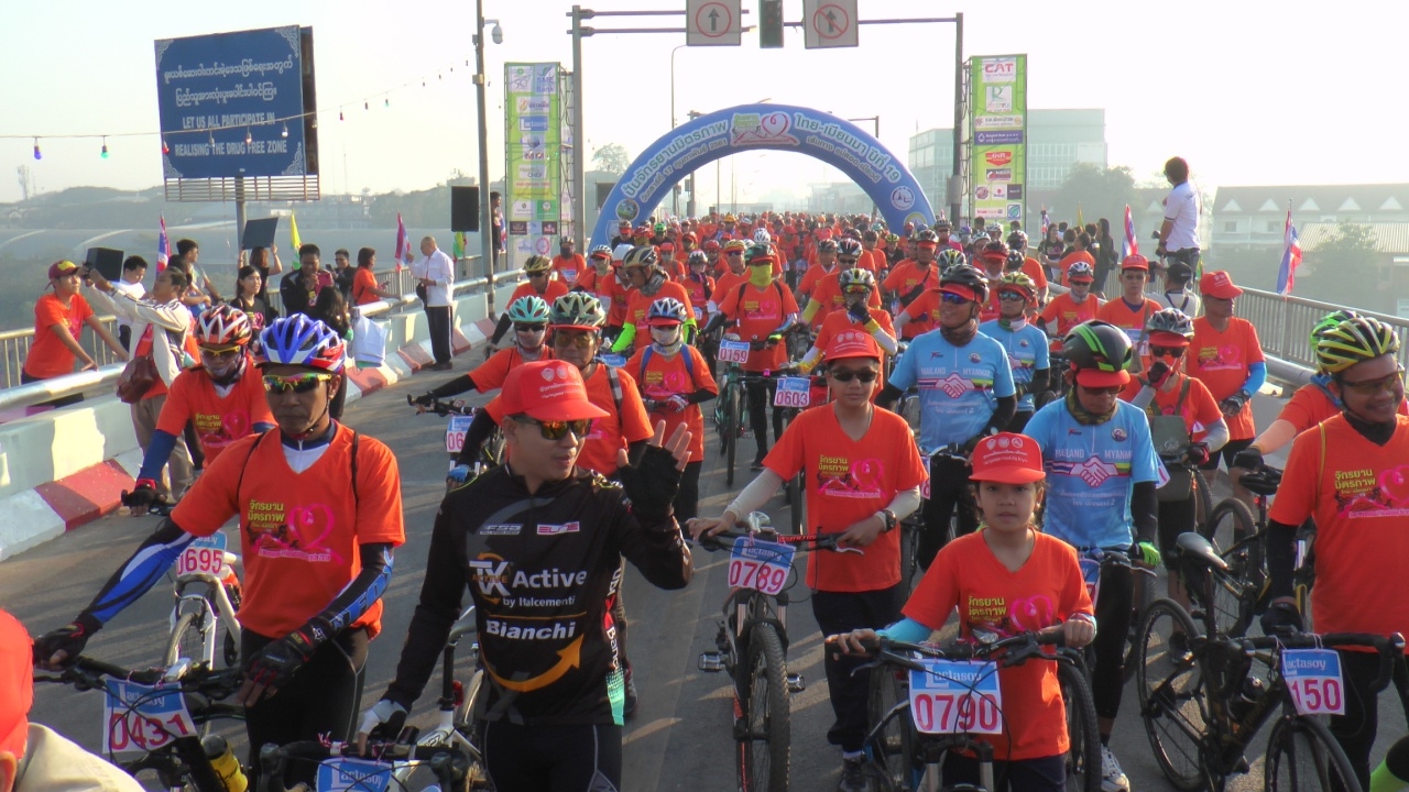 กว่า3,000ชีวิต ร่วมปั่นสองแผ่นดินไทย-เมียนมา กระตุ้นเศรษฐกิจท่องเที่ยว 