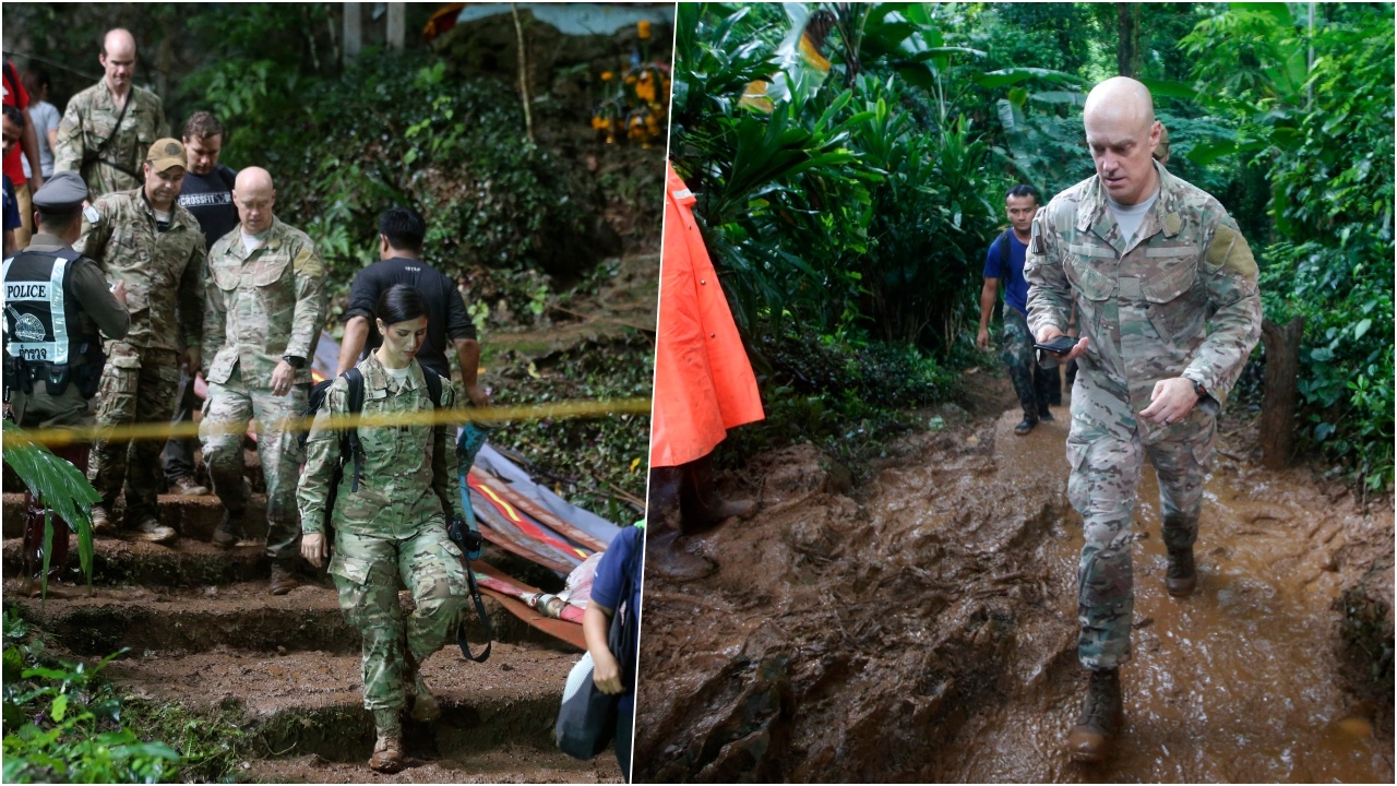 ทีมทหารมะกัน ลงพื้นที่หาจุดเจาะถ้ำ! สื่อนอกเกาะติดหา13 ชีวิตติดถ้ำหลวง