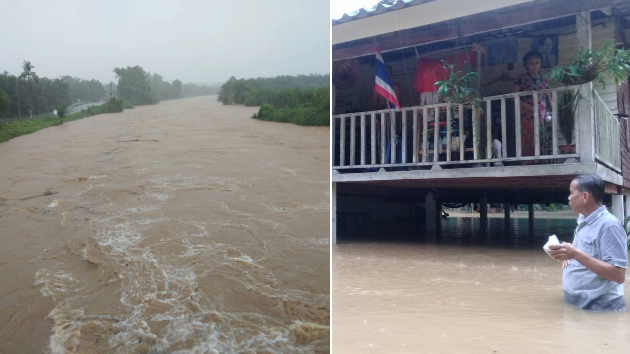 พังงาอ่วม! ฝนตกหนัก ทำน้ำท่วม 9 หมู่บ้าน สั่งเร่งอพยพคนขึ้นที่ปลอดภัย