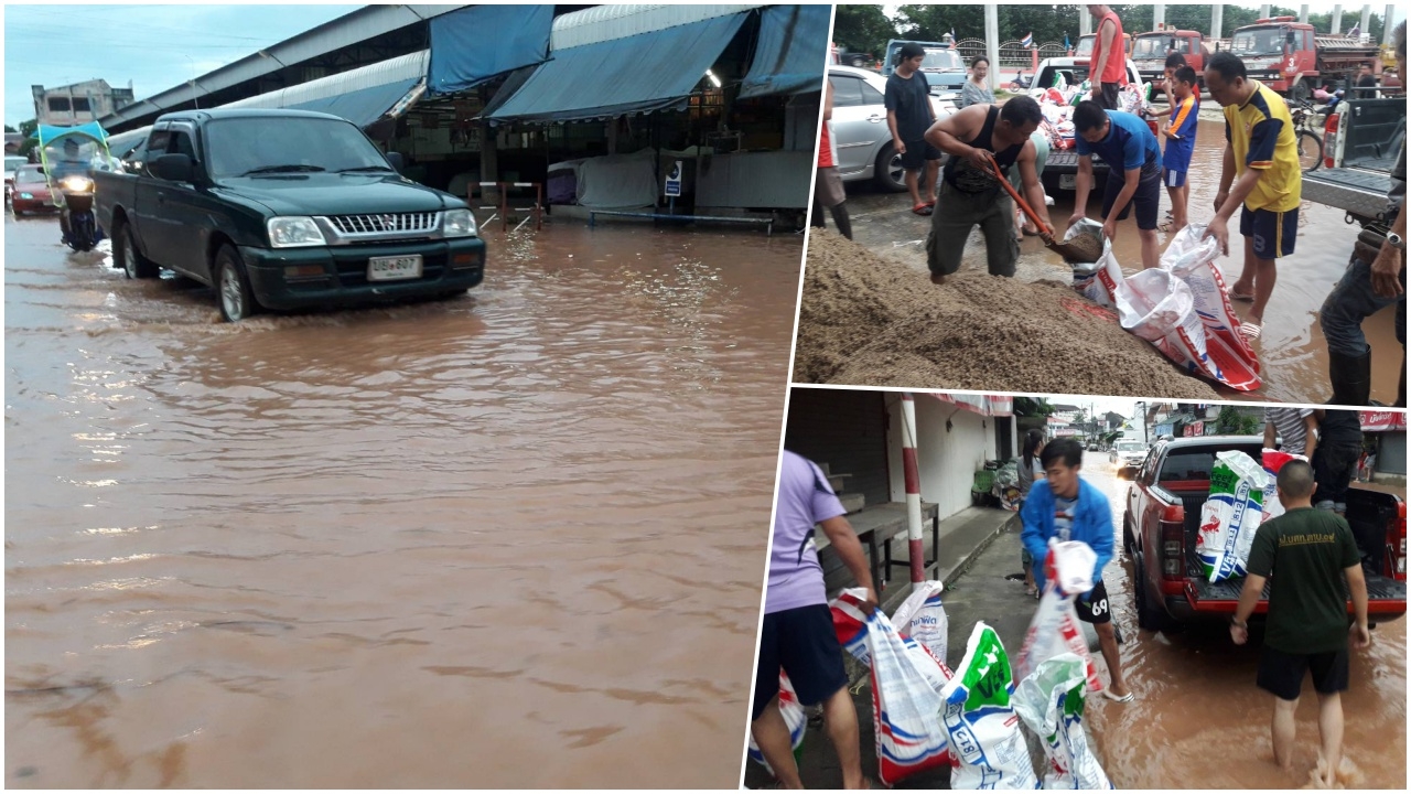 น้ำป่าท่วมตลาดอ.พาน สูงสุดรอบ 10 ปี-ตลาดอ.แม่จันโดนด้วย