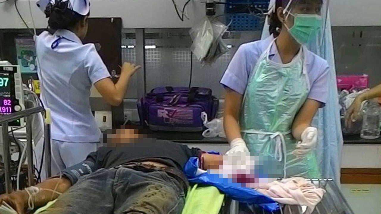 หนุ่ม 16 แขนขาด เครื่องบดหญ้าดูด ร้องโอดโอยลั่นทุ่ง