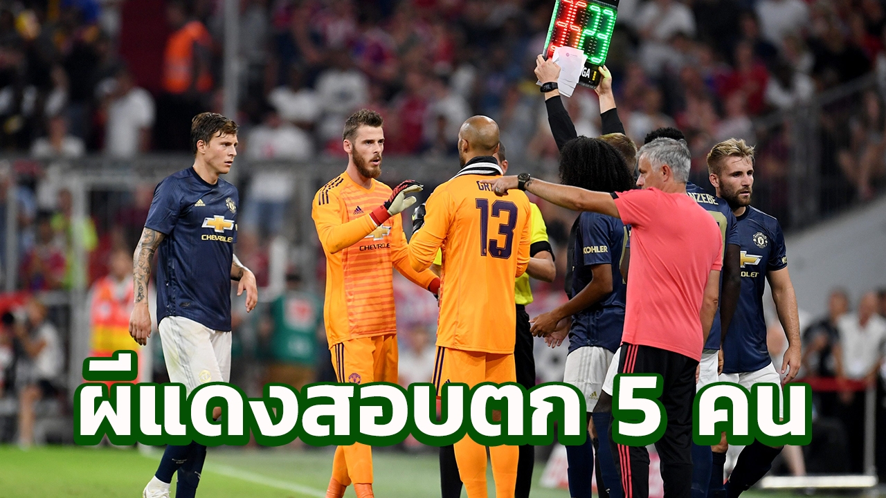 ยับ!! ผ่าคะแนนผีแดงเรียงตัวนัดพ่ายเสือใต้ สอบตก 5 คนมากสุด 6.5 แต้ม