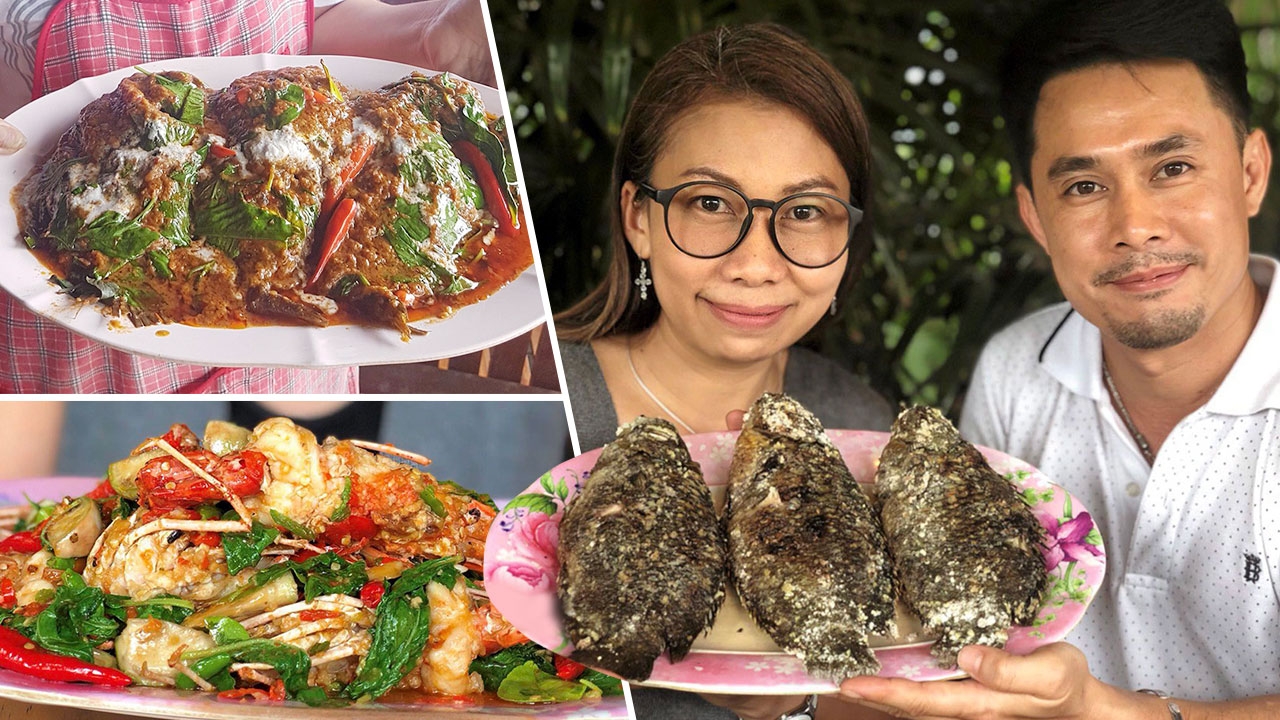 กุ้งแม่น้ำผัดพริกขี้หนู ทีเด็ดร้านต้อยหนองจอก