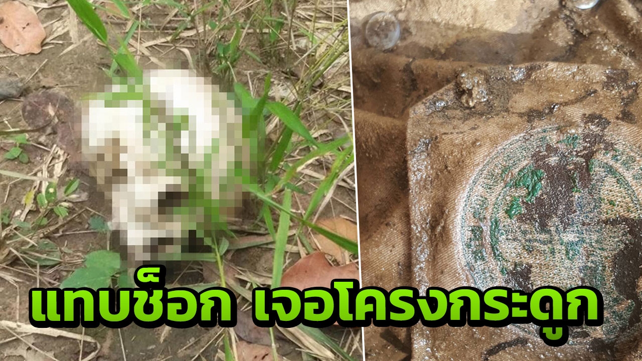ผงะ! หาเห็ดในป่าเจอโครงกระดูก ใส่เสื้อช็อป มีตราสัญลักษณ์ สธ.