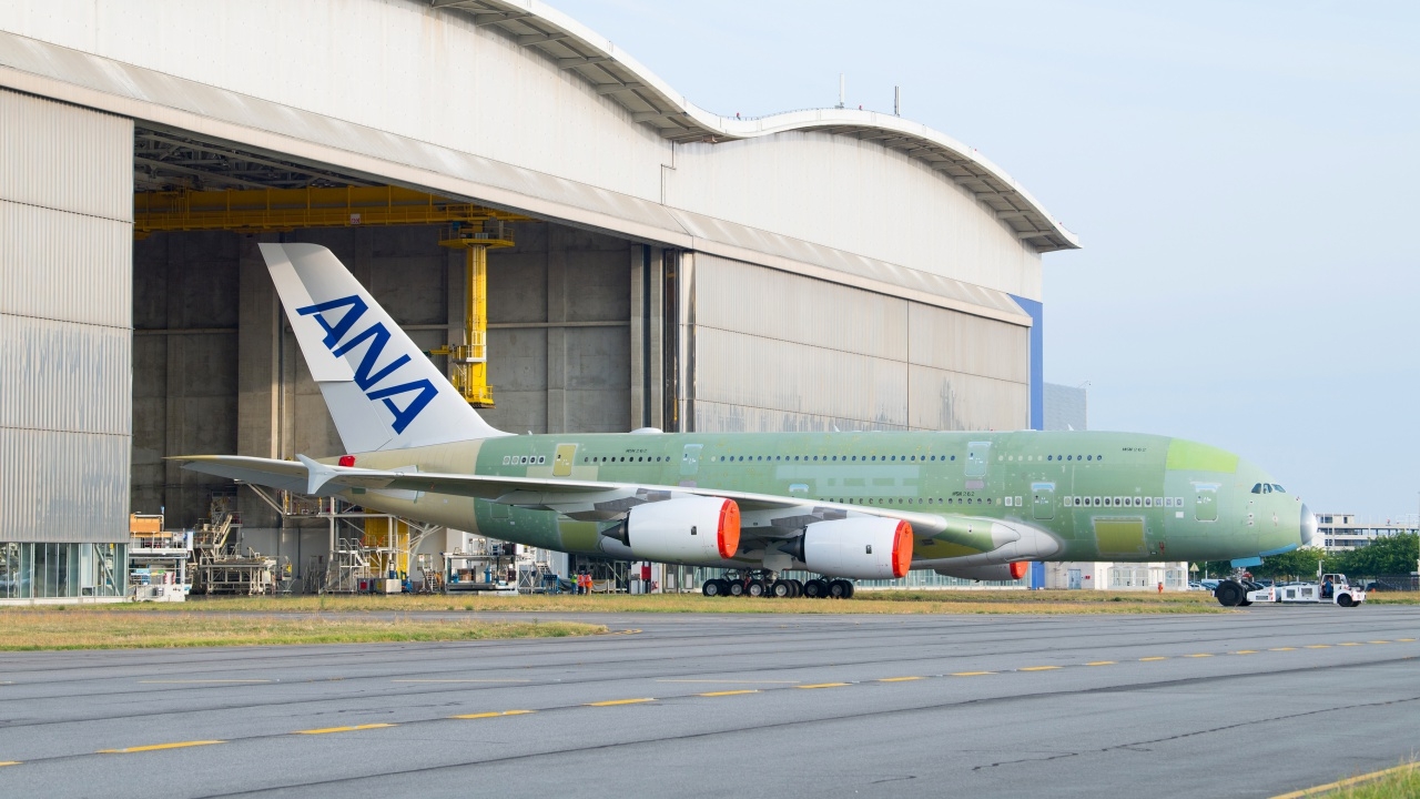 แอร์บัส A380 ลำแรกของสายการบิน ANA ออกจากโรงประกอบที่ฝรั่งเศสแล้ว