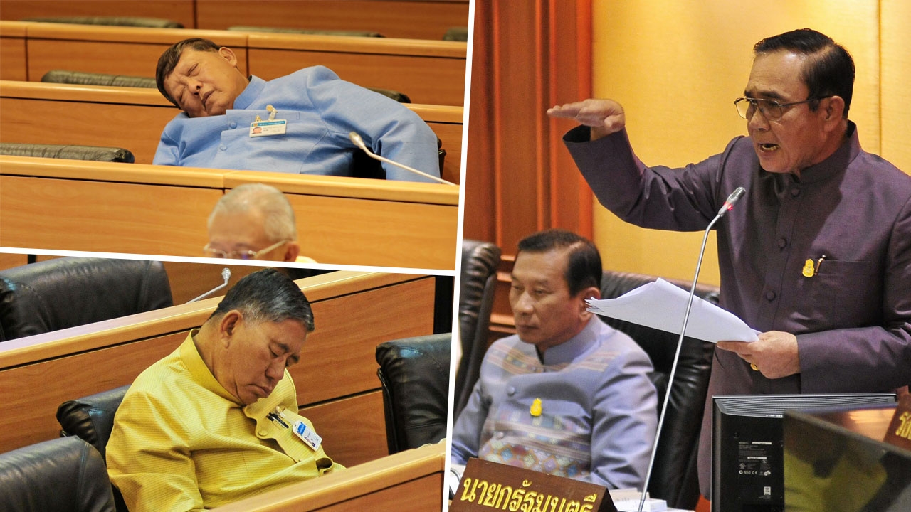ฟัง ‘ตู่’ แจงงบฯ มีสนช.งีบหลับ