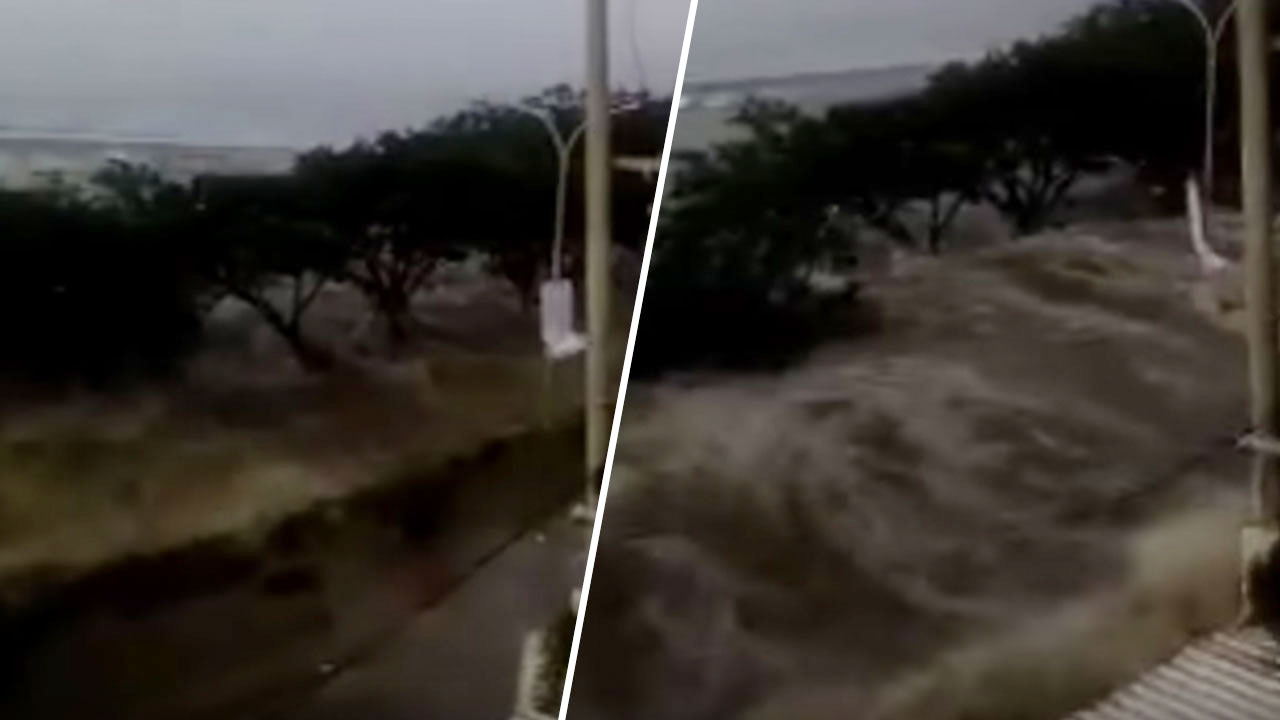 นาทีสุดระทึก! หนีตาย สึนามิถล่มอินโดฯ หลังแผ่นดินไหวรุนแรง (คลิป)