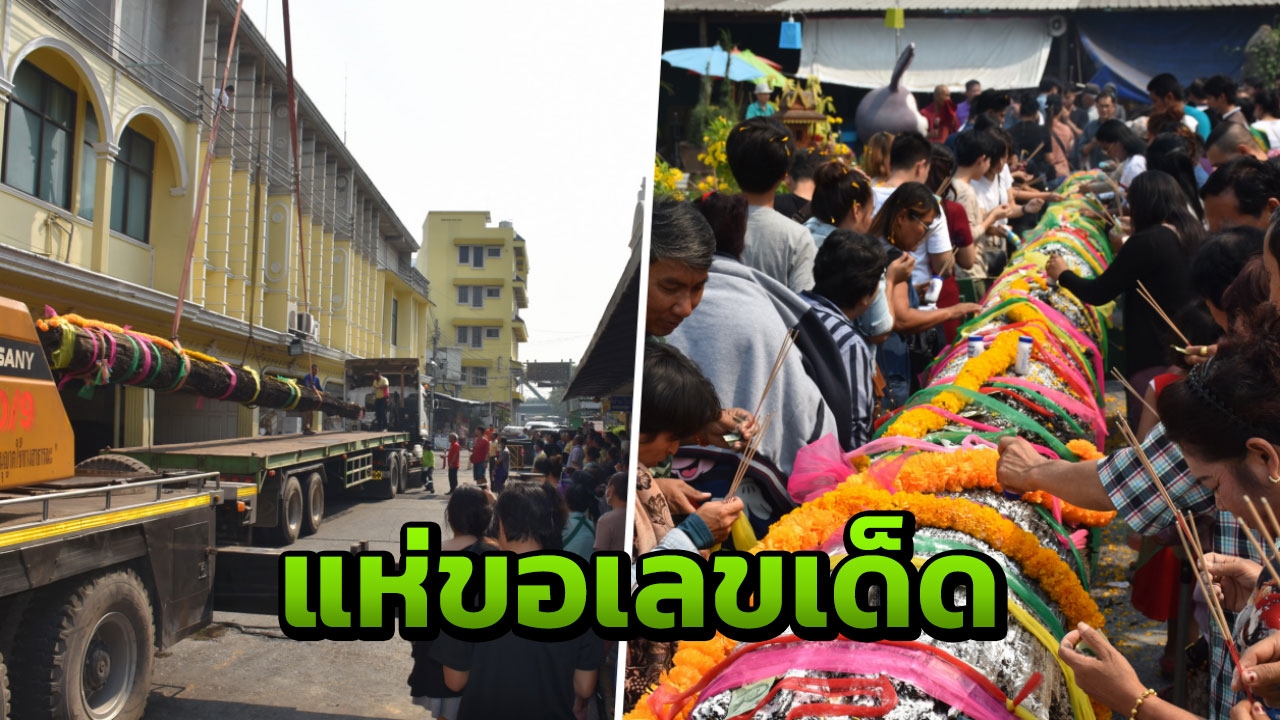 เจ้าของตลาดดัง ย้ายไม้ตะเคียนโบราณ สมัย ร.5 ถวายวัดสว่างอารมณ์