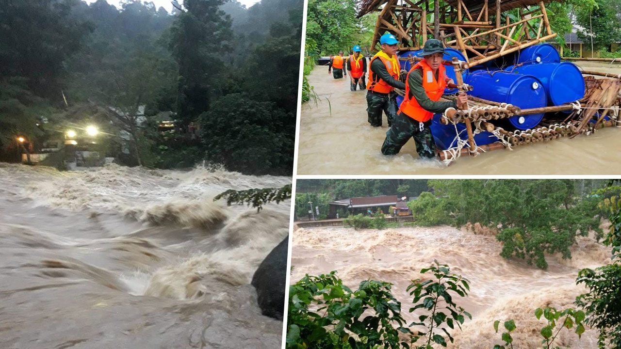 เมืองคอนอ่วม นํ้าป่าไหลถล่ม "อุตุ" ออกเตือน มีฝนหนัก 11 จังหวัด