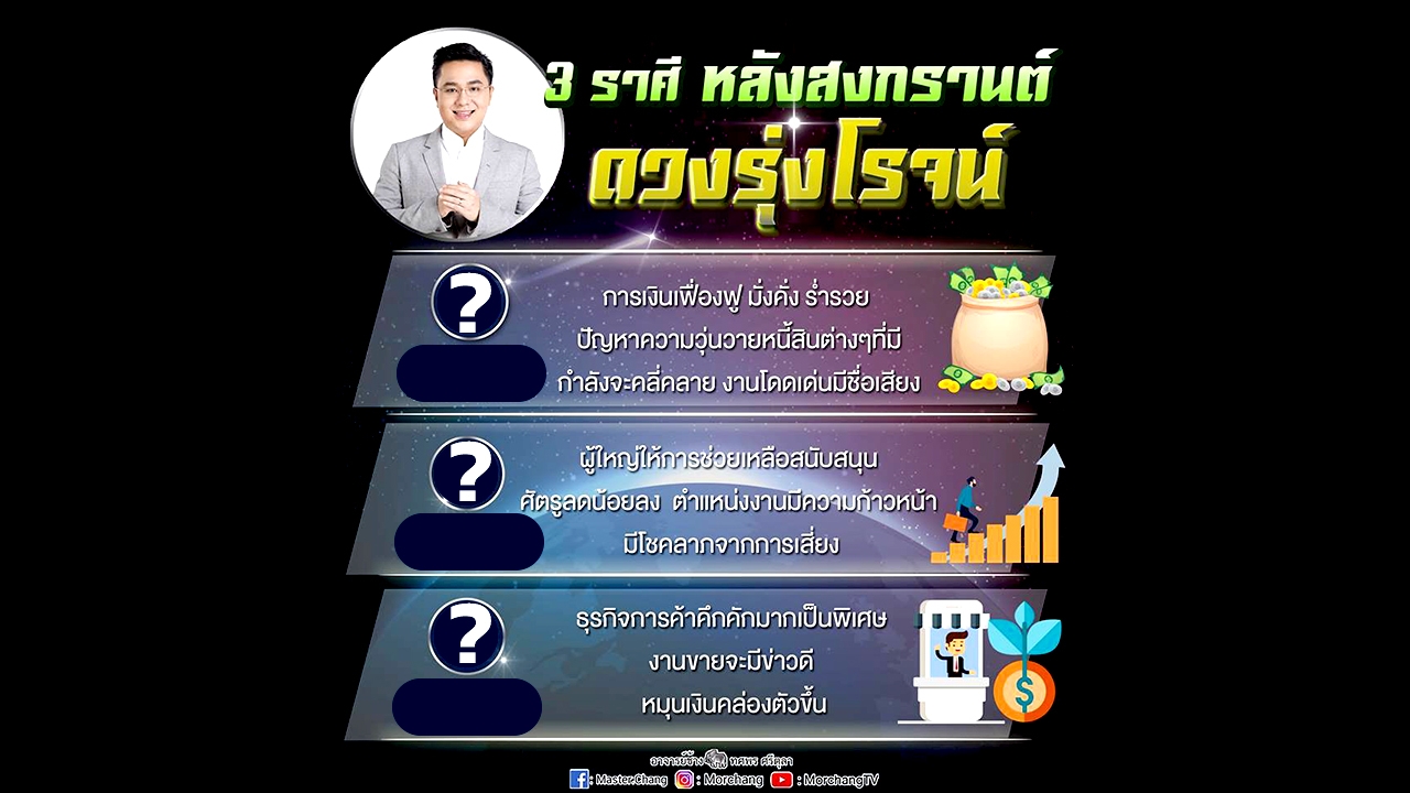 เตรียมตัวรุ่งหลังสงกรานต์ 3 ราศีต่อไปนี้หยิบจับอะไรก็เวิร์ก
