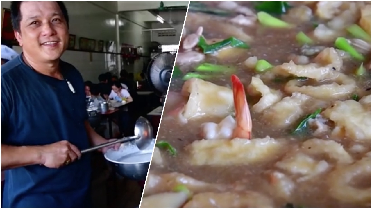 ราดหน้าเตาถ่าน เจ้าดังเมืองปัตตานี เครื่องแน่น ของทะเลสดใหม่ 