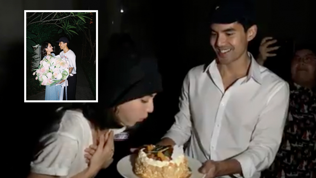 เต๋อ หอบดอกไม้เซอร์ไพรส์วันเกิด ใหม่ แถมร้องเพลงหวานซึ้งสื่อรัก (คลิป)