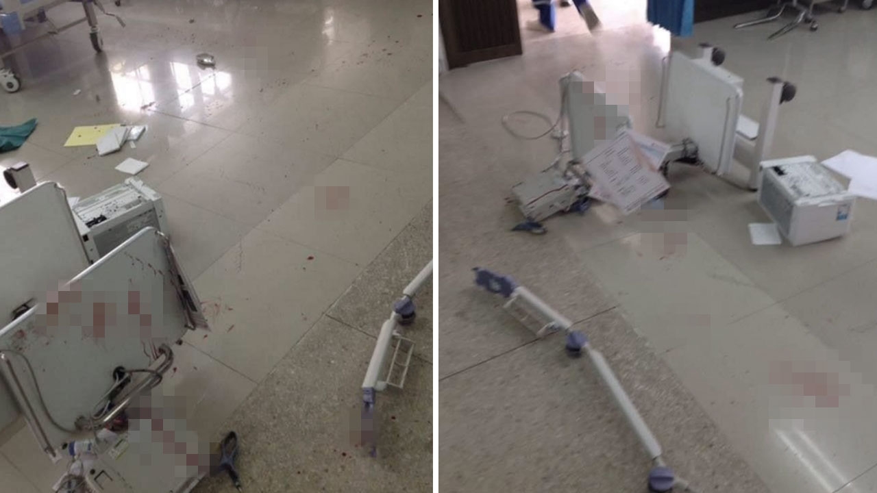 เหตุเกิดที่ห้องฉุกเฉิน หนุ่มอุบลฯ ควงปังตอฟันหน้าอริ เครื่องมือแพทย์พังยับ