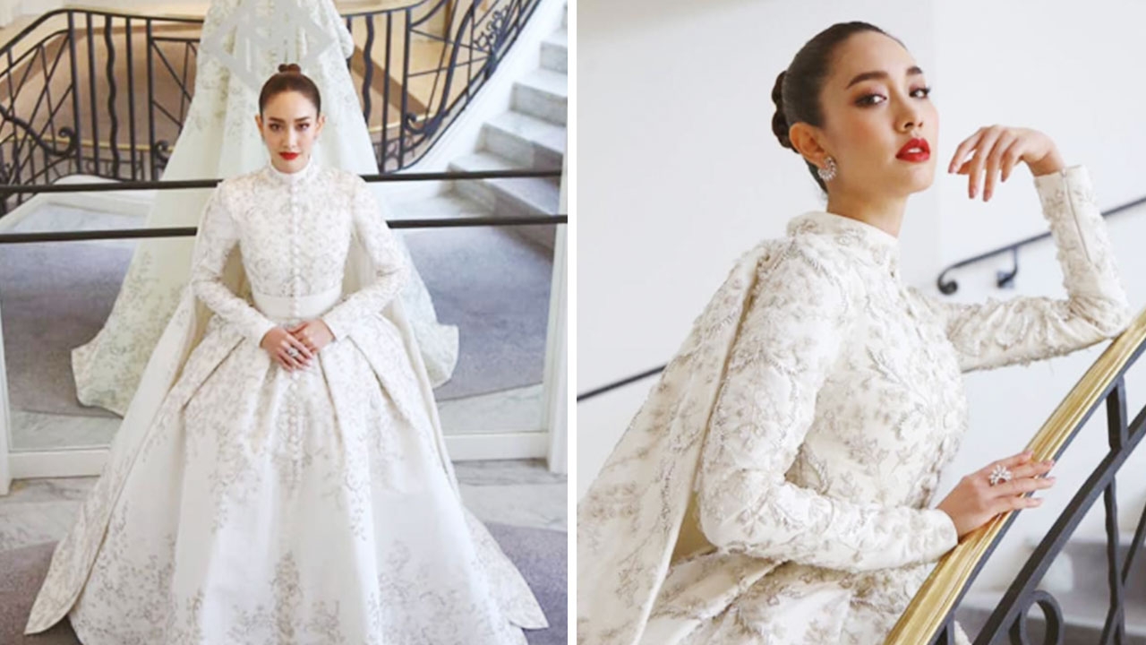 มิน พีชญา ก้าวข้ามดราม่า สวยหรูสู้ตาย เดินพรมแดงคานส์ลุคที่ 2