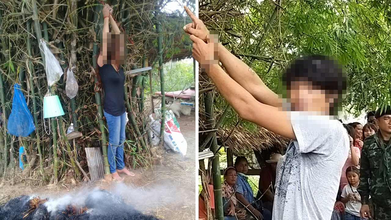 รวบหนุ่มสุดซาดิสต์ ดริงก์เหล้า จับสาวขึงกอไผ่ จุดไฟรมควัน นั่งดูสบายใจ