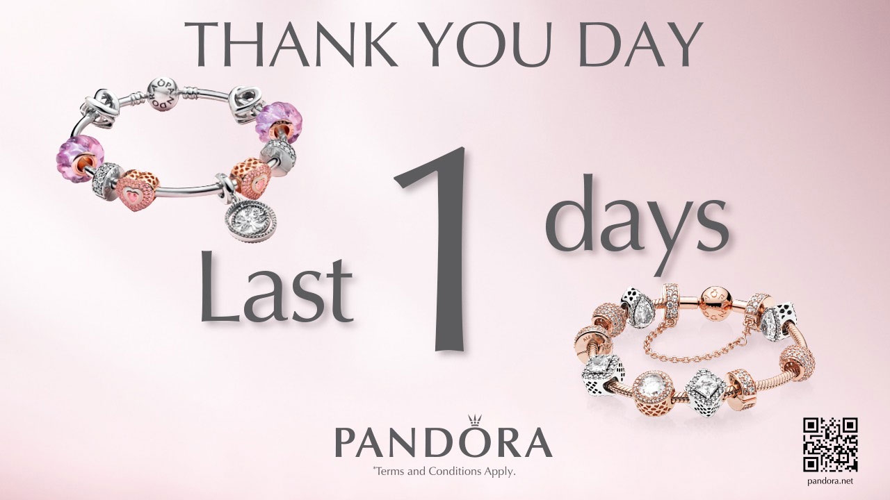 PANDORA THANK YOU DAY 2019 โปรสุดคุ้มเพื่อคุณคนสำคัญ