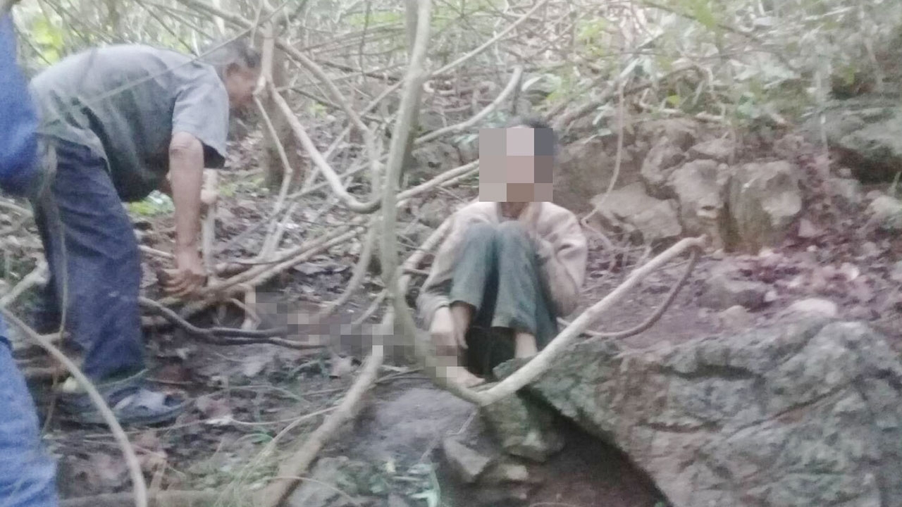 พบตัวแล้ว สาวสติไม่ดี ลากโซ่หายจากบ้าน 2 วัน สภาพอิดโรย นั่งริมเชิงเขา 