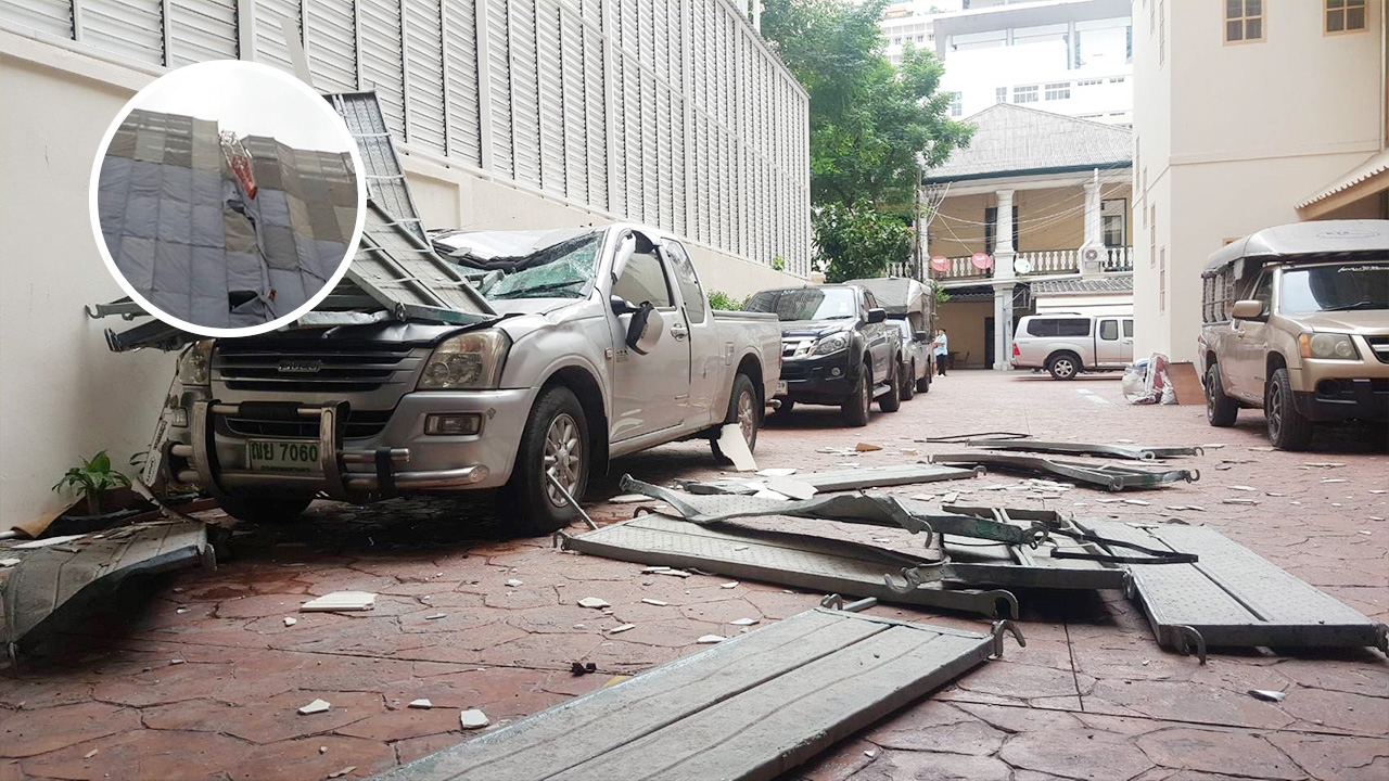 เครนร่วงใส่อาคาร "โรงเรียนอัสสัมชัญ คอนแวนต์" นักเรียนเจ็บหลายราย