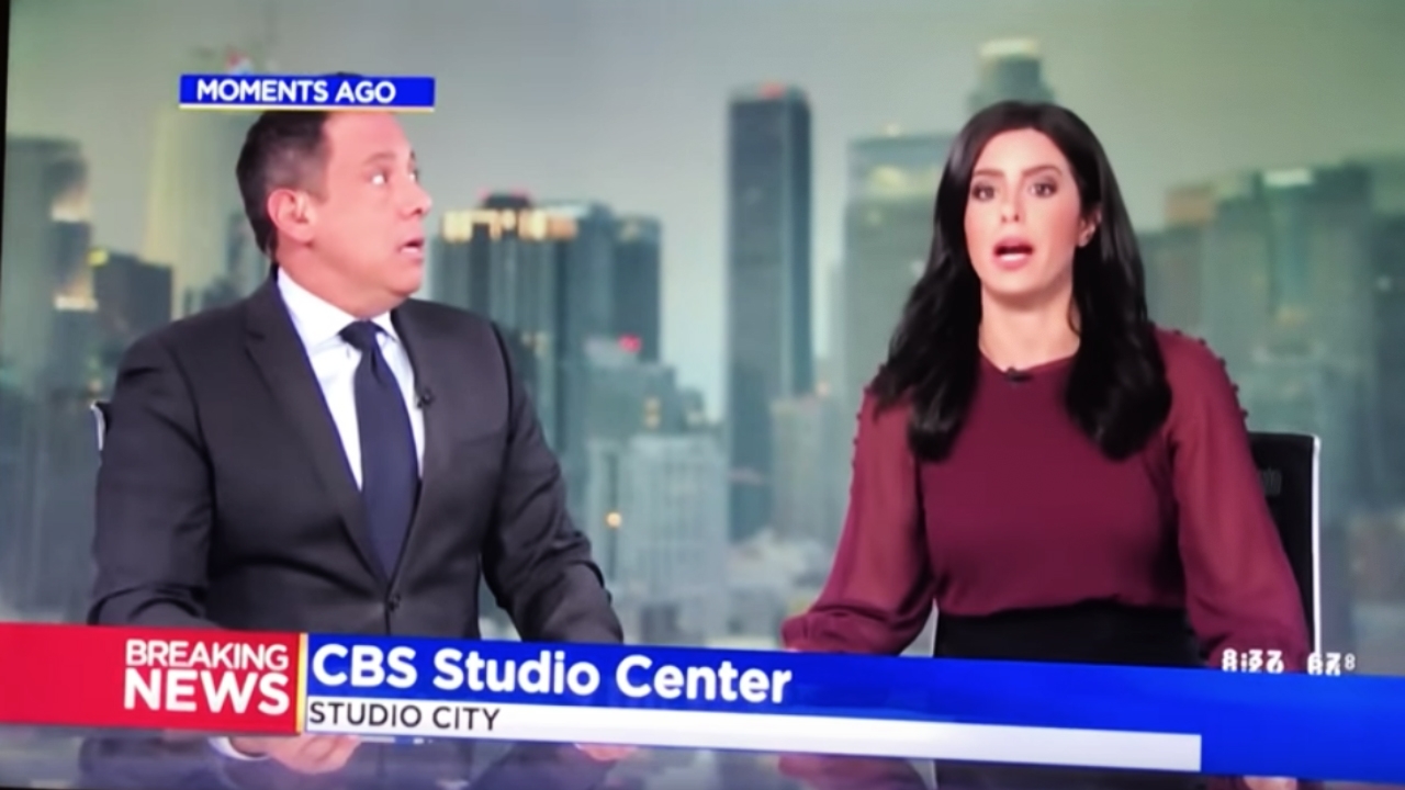 เปิดนาที 2 ผู้ประกาศข่าวTV ระทึก เจอแผ่นดินไหว7.1 เขย่าแคลิฟอร์เนีย (คลิป)