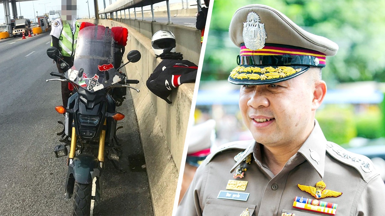 ตร. ปัดปรับเงิน ฝรั่งขี่จยย.ขึ้นทางด่วน คาดเรื่องภาษาทำเข้าใจไม่ตรงกัน