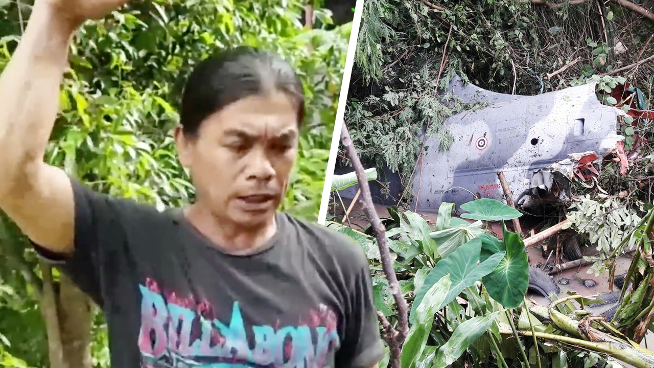 เสียงดังคล้ายระเบิด ชาวบ้านเล่านาทีระทึก "เครื่องบินตก" หลังบ้าน (คลิป)