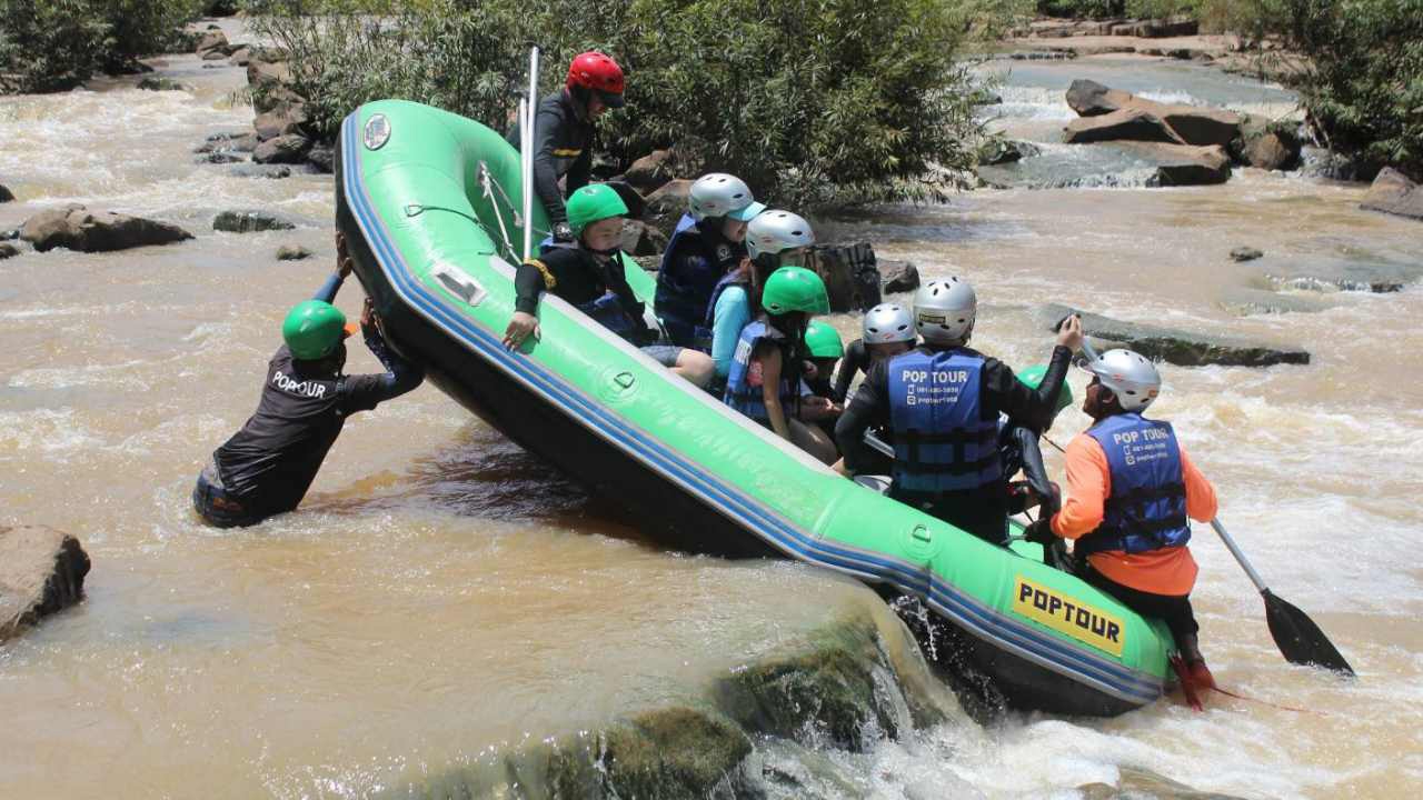 ททท.แจ้งยกเลิกล่องแก่ง "ลำน้ำเข็ก" เหตุแล้ง น้ำน้อย หินโผล่มาก