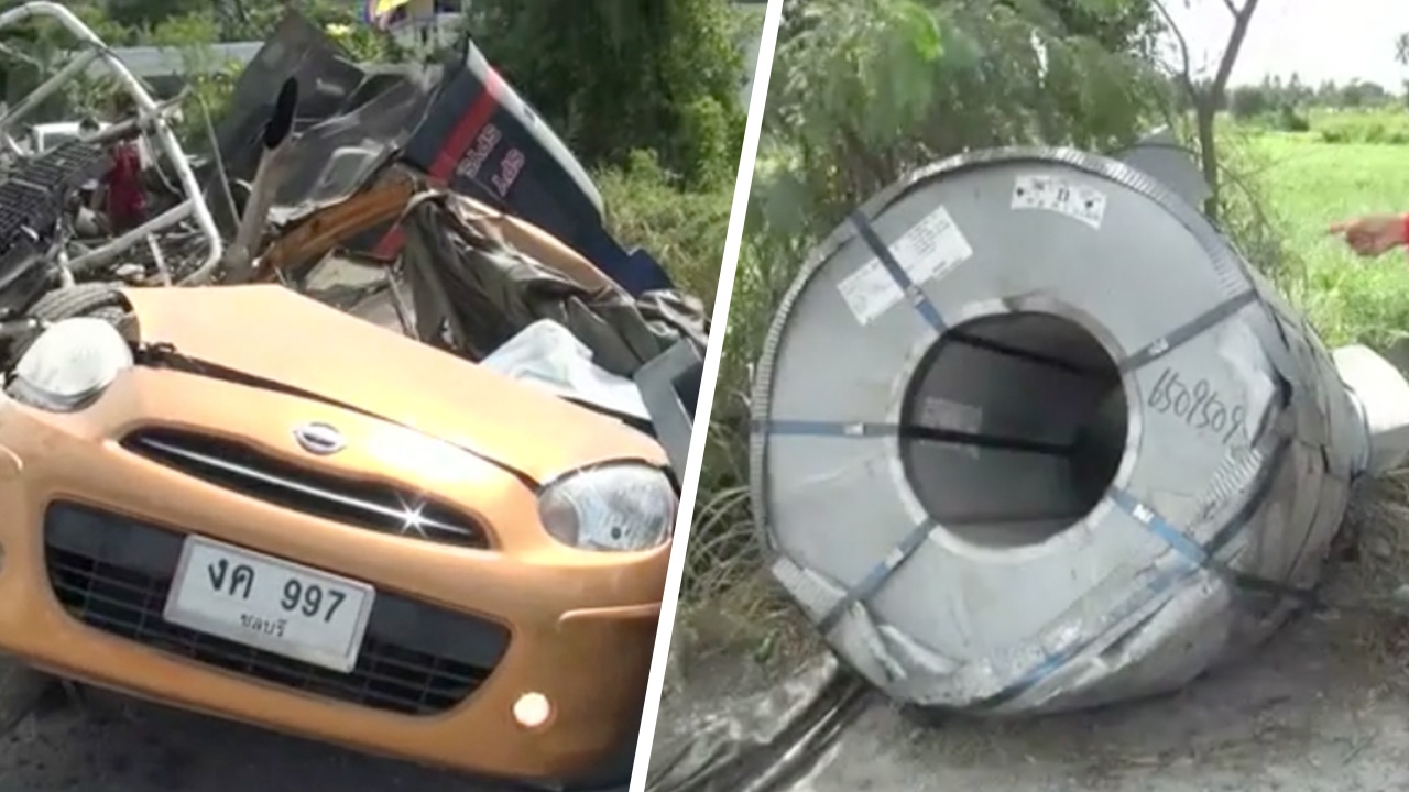 ญาติเศร้า รับศพ2สาว เหล็กม้วน12ตันทับรถ พี่เผย"ลางสังหรณ์"