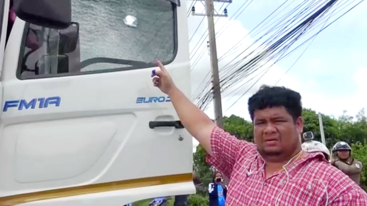 สิงห์รถบรรทุกร้อง วีออสซ่า ขับประกบ ยิงลูกแก้วใส่ ถาม ทำไปทำไม