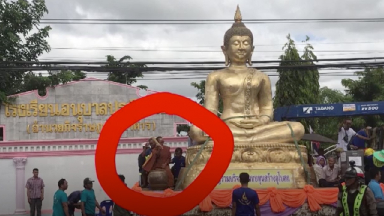 เกศพระประธานหักตกใส่หัวพระมหาฯ เจ้าอาวาสวัดป่าไพบูลย์ เจ็บสาหัส