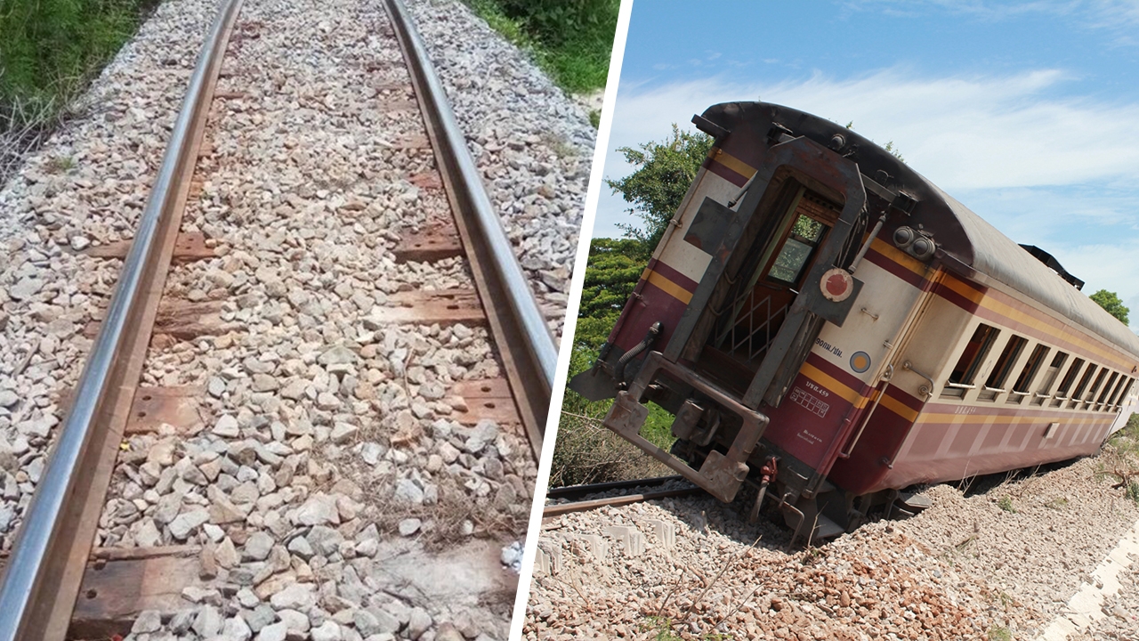น่ากลัว "โจรขโมยนอต"ทำรถไฟตกรางที่ชะอำ ชี้ยังดีไม่ใช่รถด่วน 