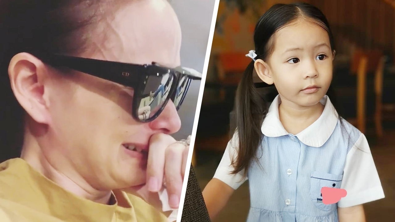เป็นไปตามคาด แอน อลิชา ร้องไห้หนักมากหลังส่งลูกไปโรงเรียนวันแรก (คลิป)