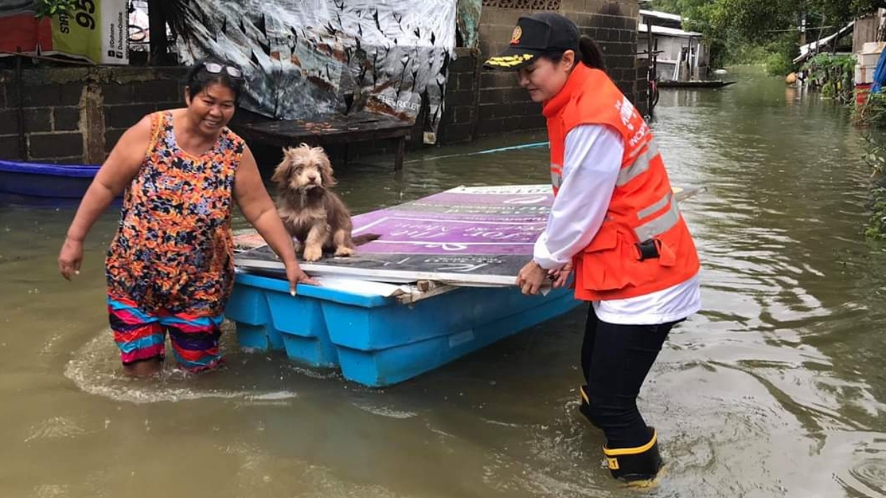 ฝนตกต่อเนื่อง 5 วัน ทำน้ำมูลน้อย เอ่อท่วมชุมชนเทศบาลนครอุบลฯ แล้ว